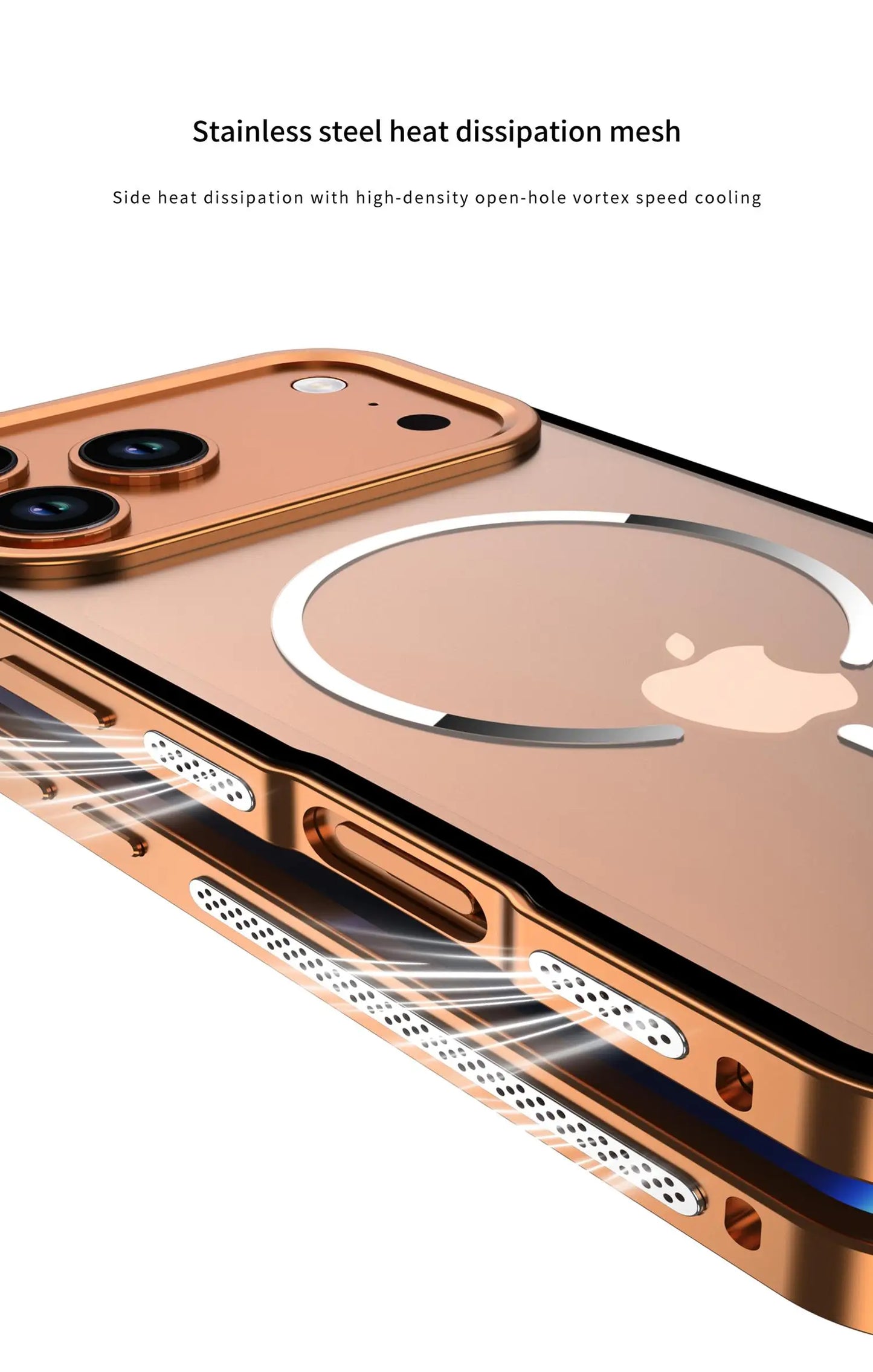 Metal Frame Removable Phone Case For iPhone 17 Pro Max 17Air For Magsafe Wireless Charging Aluminum Alloy Lens Matte Back Cover
