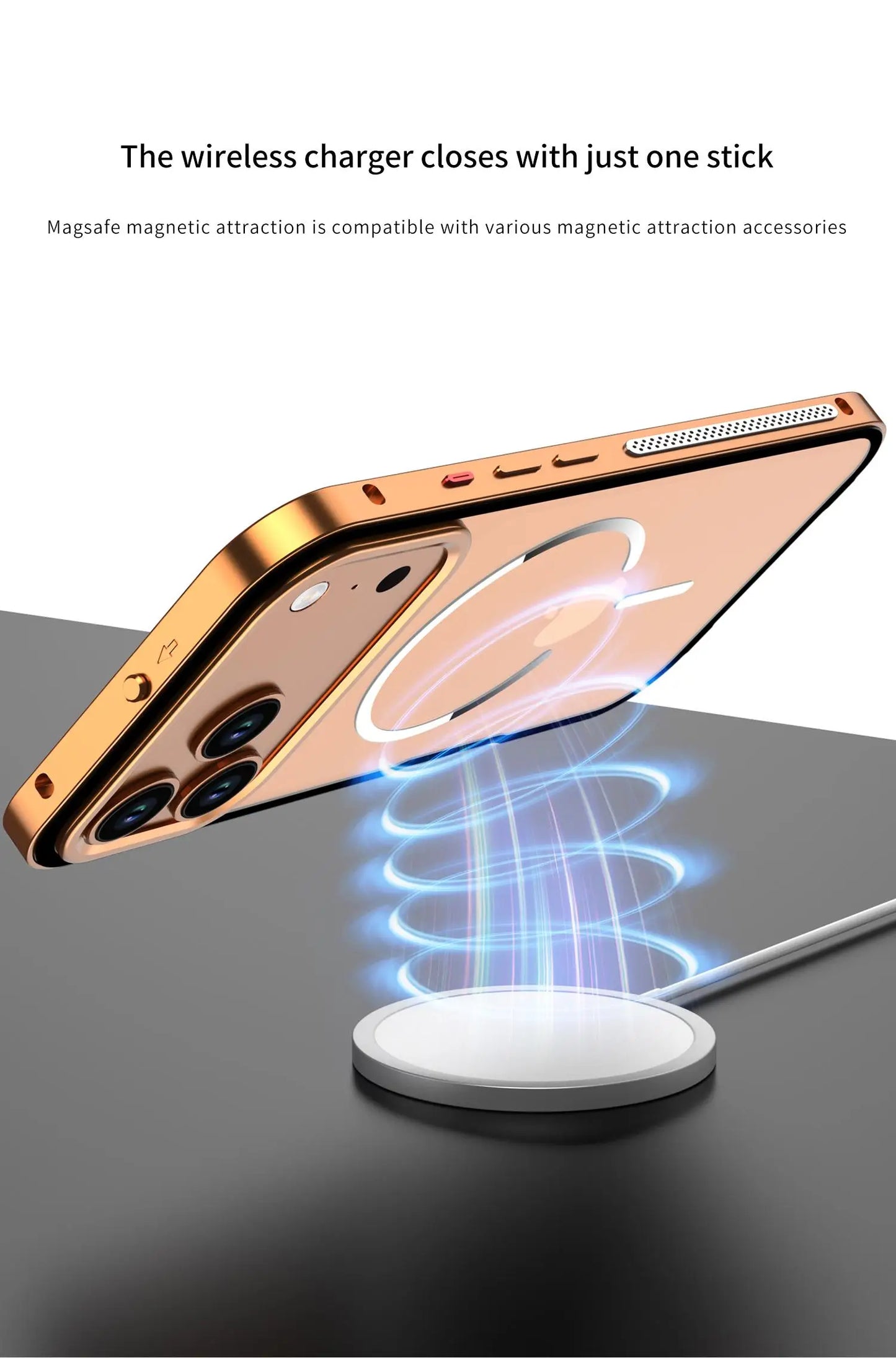 Metal Frame Removable Phone Case For iPhone 17 Pro Max 17Air For Magsafe Wireless Charging Aluminum Alloy Lens Matte Back Cover