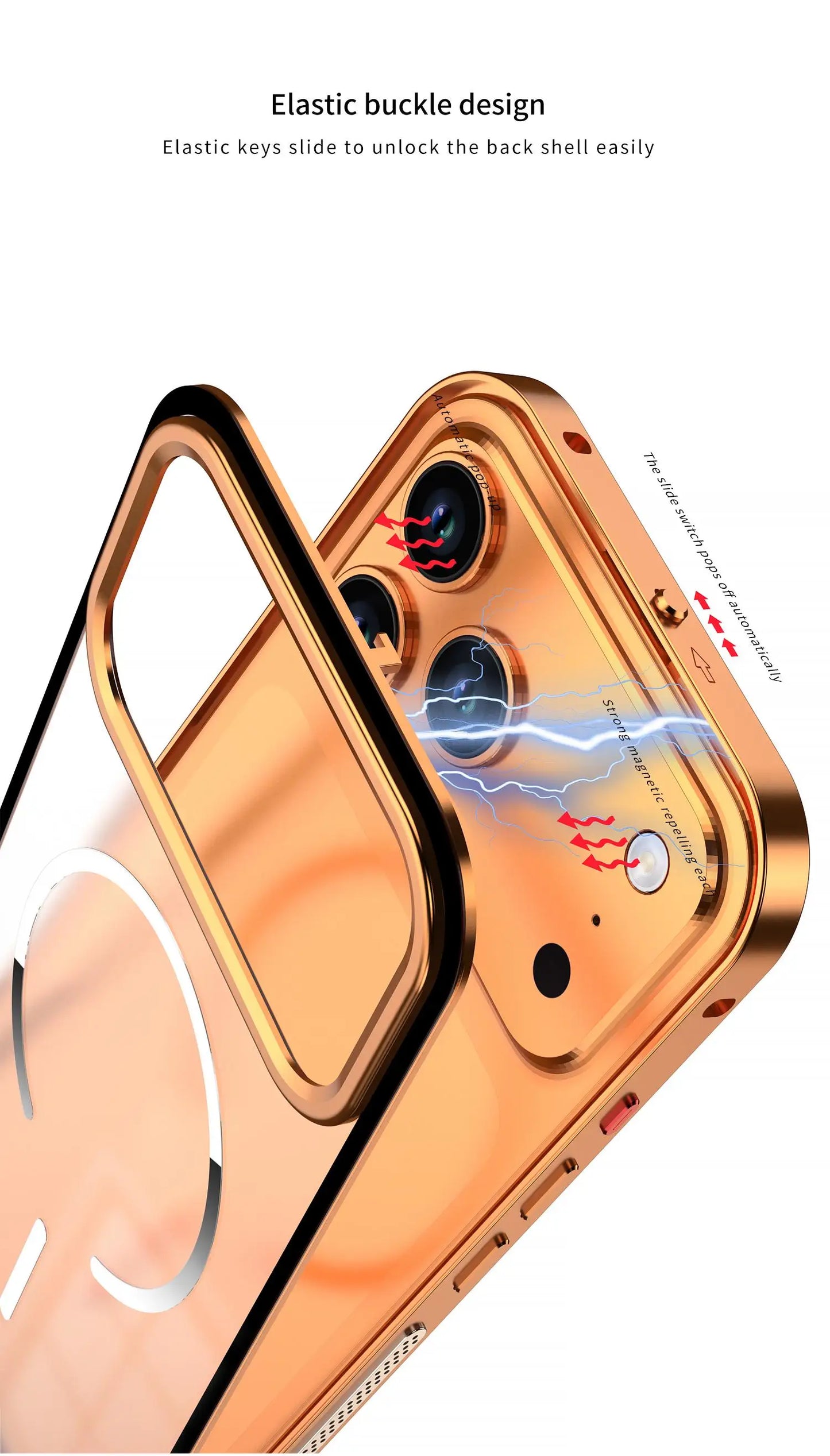 Metal Frame Removable Phone Case For iPhone 17 Pro Max 17Air For Magsafe Wireless Charging Aluminum Alloy Lens Matte Back Cover