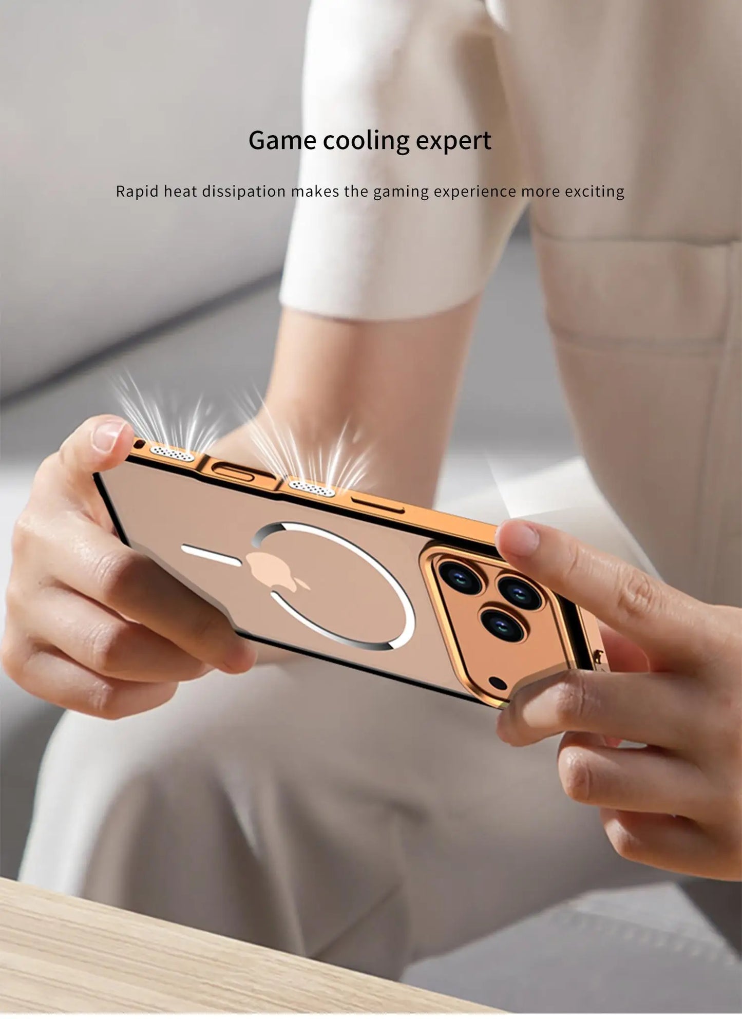 Metal Frame Removable Phone Case For iPhone 17 Pro Max 17Air For Magsafe Wireless Charging Aluminum Alloy Lens Matte Back Cover