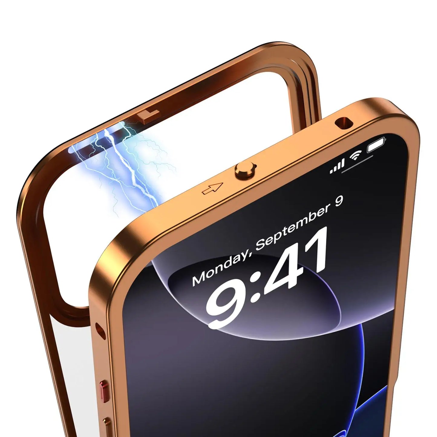 Metal Frame Removable Phone Case For iPhone 17 Pro Max 17Air For Magsafe Wireless Charging Aluminum Alloy Lens Matte Back Cover