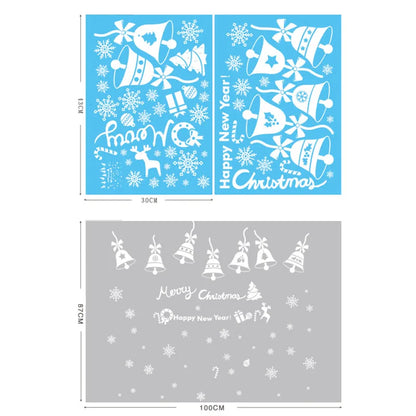 Christmas Glass Stickers  Home Decor Ornaments Xmas Snowflake Santa Claus Door Shop Window Sticker New Year Christmas Decoration