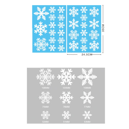 Christmas Glass Stickers  Home Decor Ornaments Xmas Snowflake Santa Claus Door Shop Window Sticker New Year Christmas Decoration