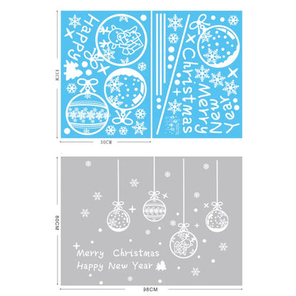 Christmas Glass Stickers  Home Decor Ornaments Xmas Snowflake Santa Claus Door Shop Window Sticker New Year Christmas Decoration