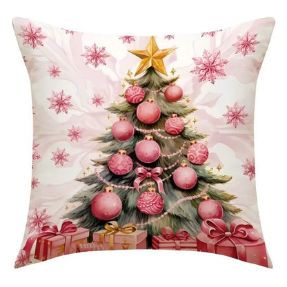 Christmas Decoration Christmas Cushion Cover Pillowcase For Home Xmas Tree Snowman Printed Pillow Case 2026 New Year Ornament