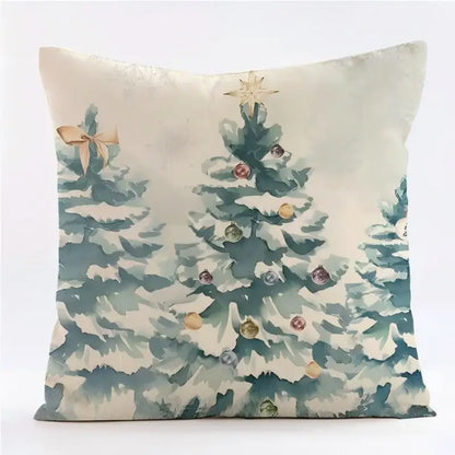 Christmas Decoration Christmas Cushion Cover Pillowcase For Home Xmas Tree Snowman Printed Pillow Case 2026 New Year Ornament