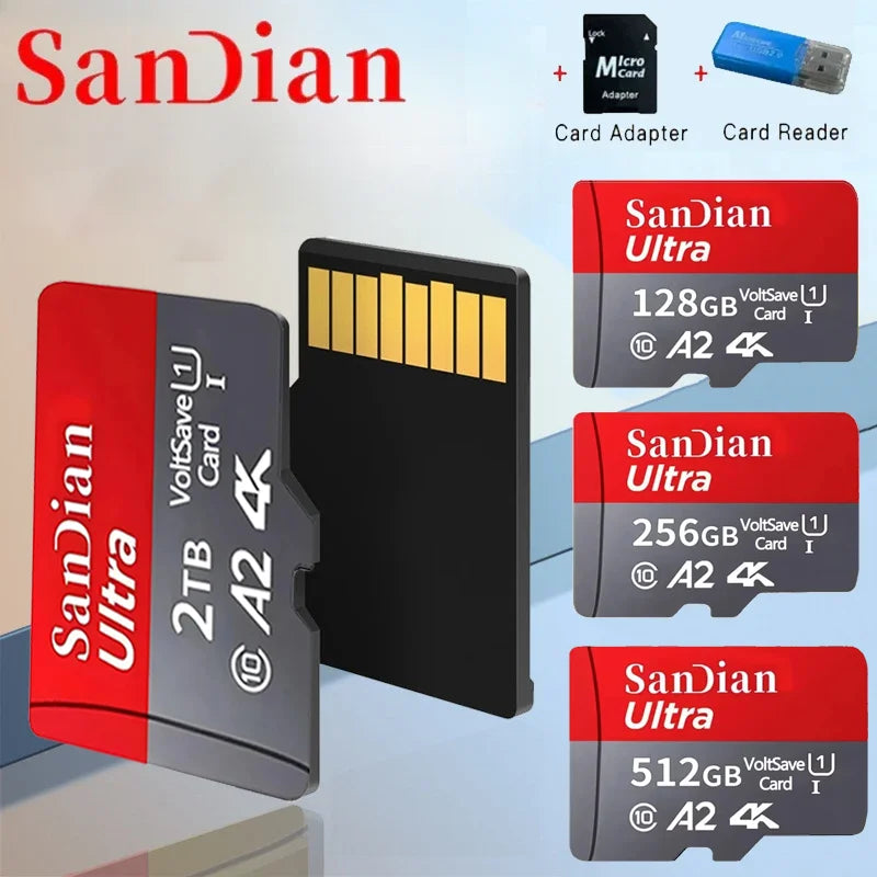 Original SD Card 2TB Large Capacity Memory Card 128GB/256GB Mini TF Card 512GB High Speed Flash Card for PC/Desktops/Mac/Cameras