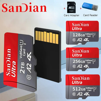 Original SD Card 2TB Large Capacity Memory Card 128GB/256GB Mini TF Card 512GB High Speed Flash Card for PC/Desktops/Mac/Cameras