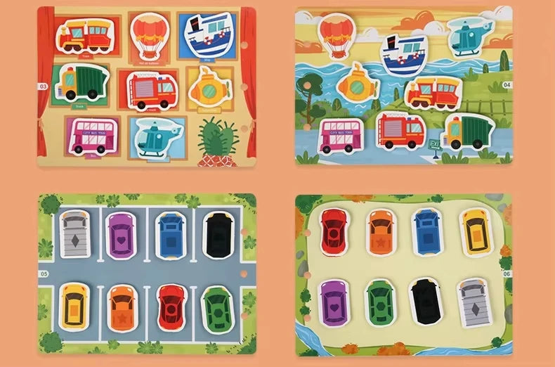 Quiet Busy Book Baby Montessori Material Toys Sticker Paste Matching Game Toddler Cognition Toy Book Kids Early Educational Toys