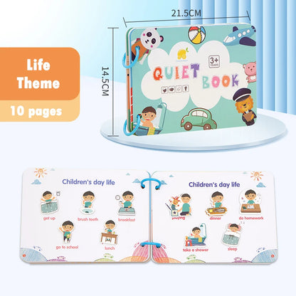 Quiet Busy Book Baby Montessori Material Toys Sticker Paste Matching Game Toddler Cognition Toy Book Kids Early Educational Toys
