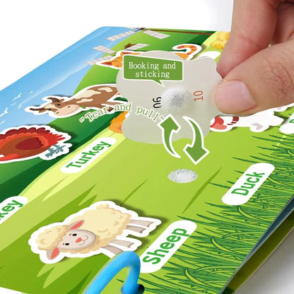 Quiet Busy Book Baby Montessori Material Toys Sticker Paste Matching Game Toddler Cognition Toy Book Kids Early Educational Toys