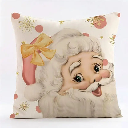 Christmas Decoration Christmas Cushion Cover Pillowcase For Home Xmas Tree Snowman Printed Pillow Case 2026 New Year Ornament