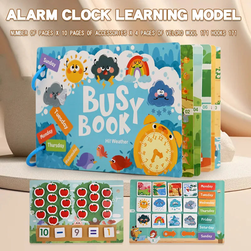 Quiet Busy Book Baby Montessori Material Toys Sticker Paste Matching Game Toddler Cognition Toy Book Kids Early Educational Toys