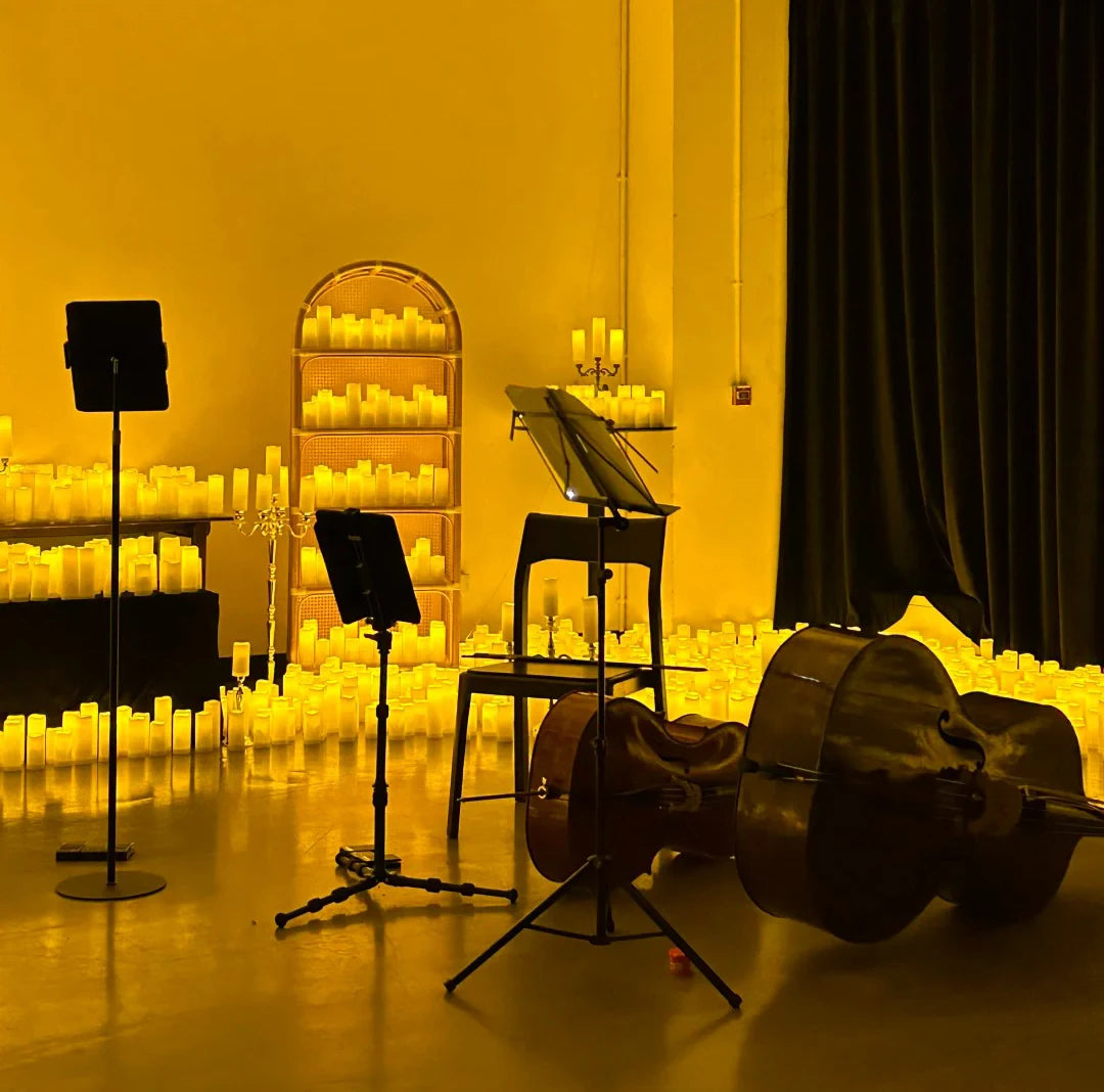 9-180PCS Flameless LED Candles for Wedding Artificial Candles LED Pillar Candle for Concert Decor Battery Powered with Remote