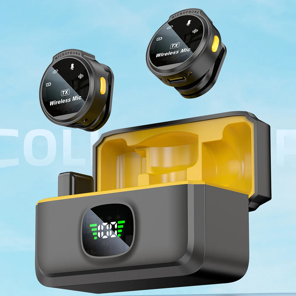 Original Wireless Lapel Microphone USB-C/iOS Lavalier Mic Noise Cancel 164Ft Range For Android/Iphone/Camera/PC/Laptop