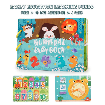 Quiet Busy Book Baby Montessori Material Toys Sticker Paste Matching Game Toddler Cognition Toy Book Kids Early Educational Toys