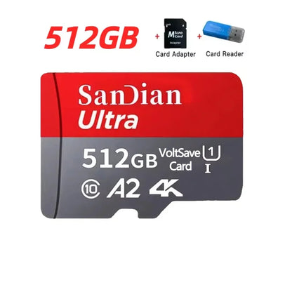 Original SD Card 2TB Large Capacity Memory Card 128GB/256GB Mini TF Card 512GB High Speed Flash Card for PC/Desktops/Mac/Cameras