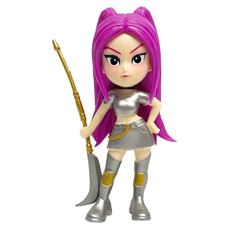 New 6-piece/set K-pop Devil Hunter action doll HUNTR/X toy Rumi Mila Zoe doll, for K-pop fans' birthday gift collection