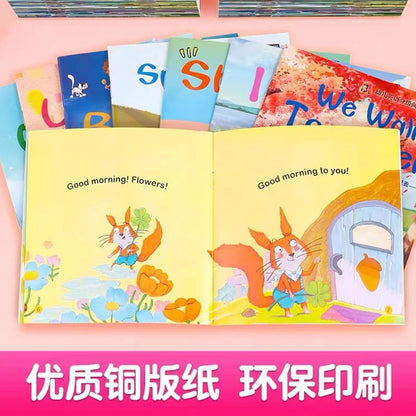 60pcs/Set Video Reading Children's English Early Learning Picture Book Storybook Enlightenment Cognitive Tale Bedtime Story