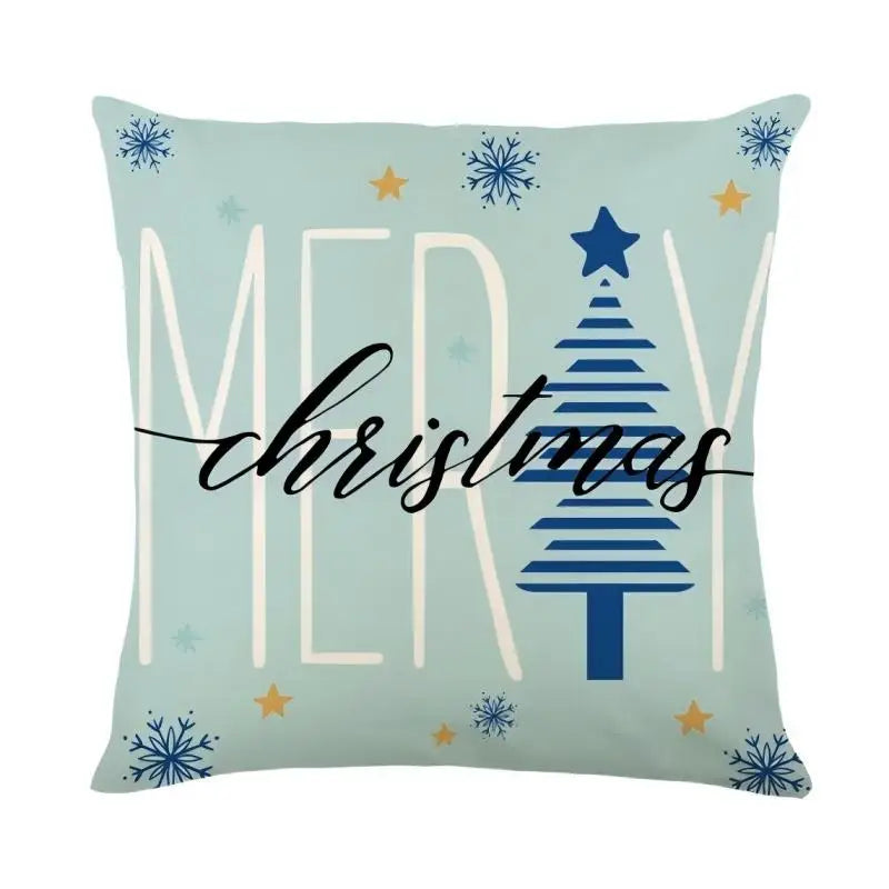 Christmas Decoration Christmas Cushion Cover Pillowcase For Home Xmas Tree Snowman Printed Pillow Case 2026 New Year Ornament