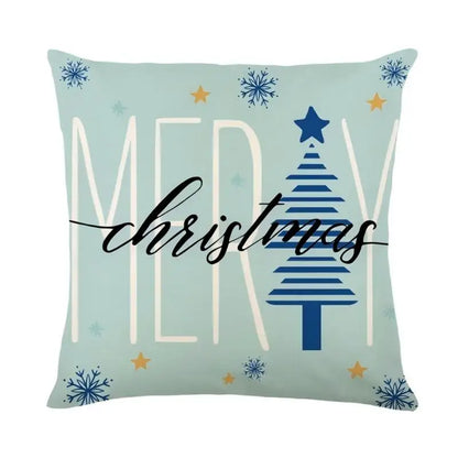 Christmas Decoration Christmas Cushion Cover Pillowcase For Home Xmas Tree Snowman Printed Pillow Case 2026 New Year Ornament