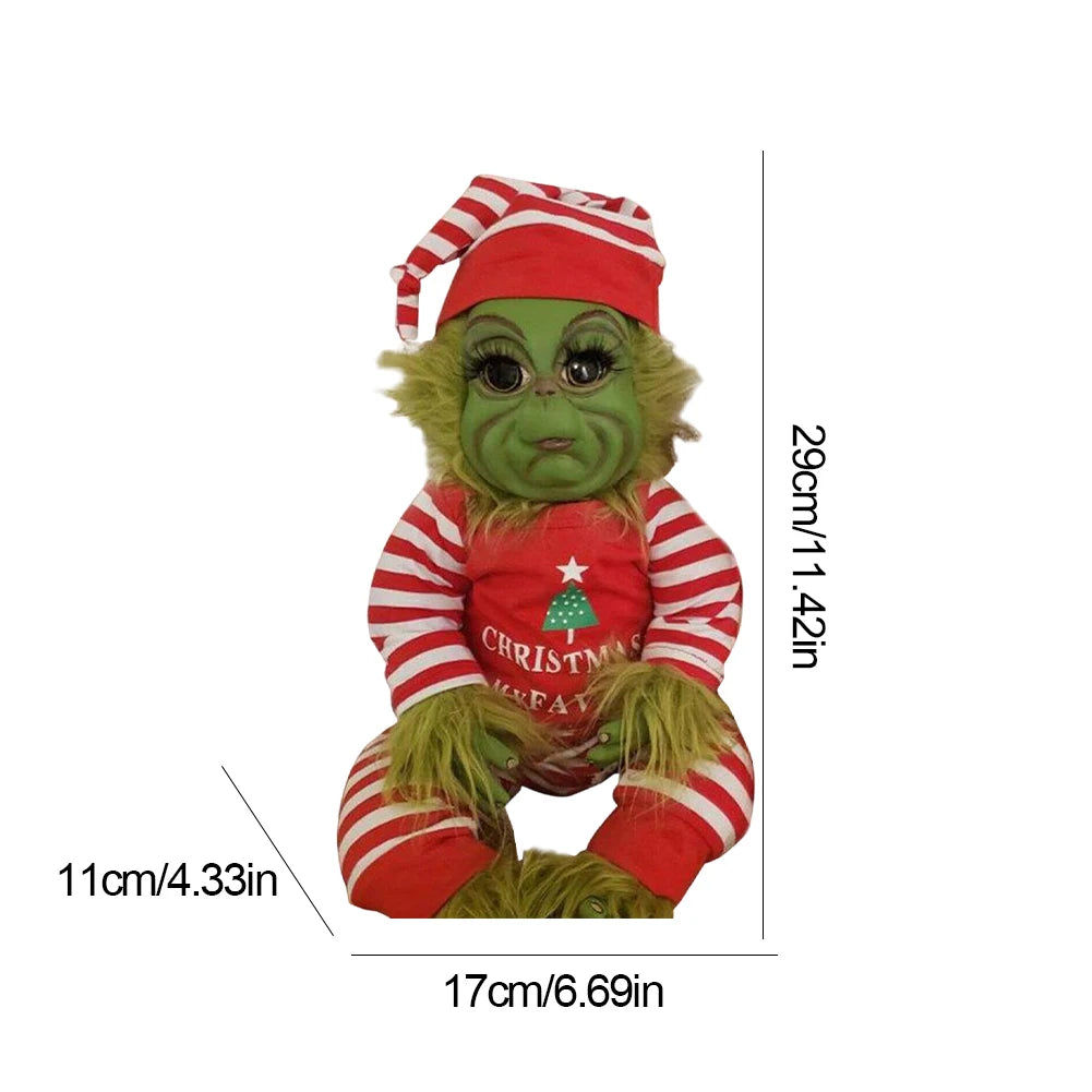 Christmas Plush Doll Green Monster Doll Christmas Grinch Baby Toys Soft Christmas Decorations Plush Toy Children Doll Xmas Decor