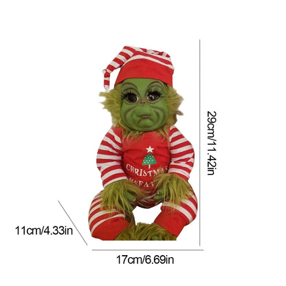 Christmas Plush Doll Green Monster Doll Christmas Grinch Baby Toys Soft Christmas Decorations Plush Toy Children Doll Xmas Decor