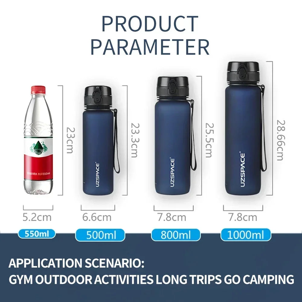350ML Sports Water Bottle Shaker Outdoor Travel Portable Leakproof Drinkware Tritan Plastic Drink Bottle BPA Free