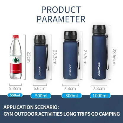 350ML Sports Water Bottle Shaker Outdoor Travel Portable Leakproof Drinkware Tritan Plastic Drink Bottle BPA Free