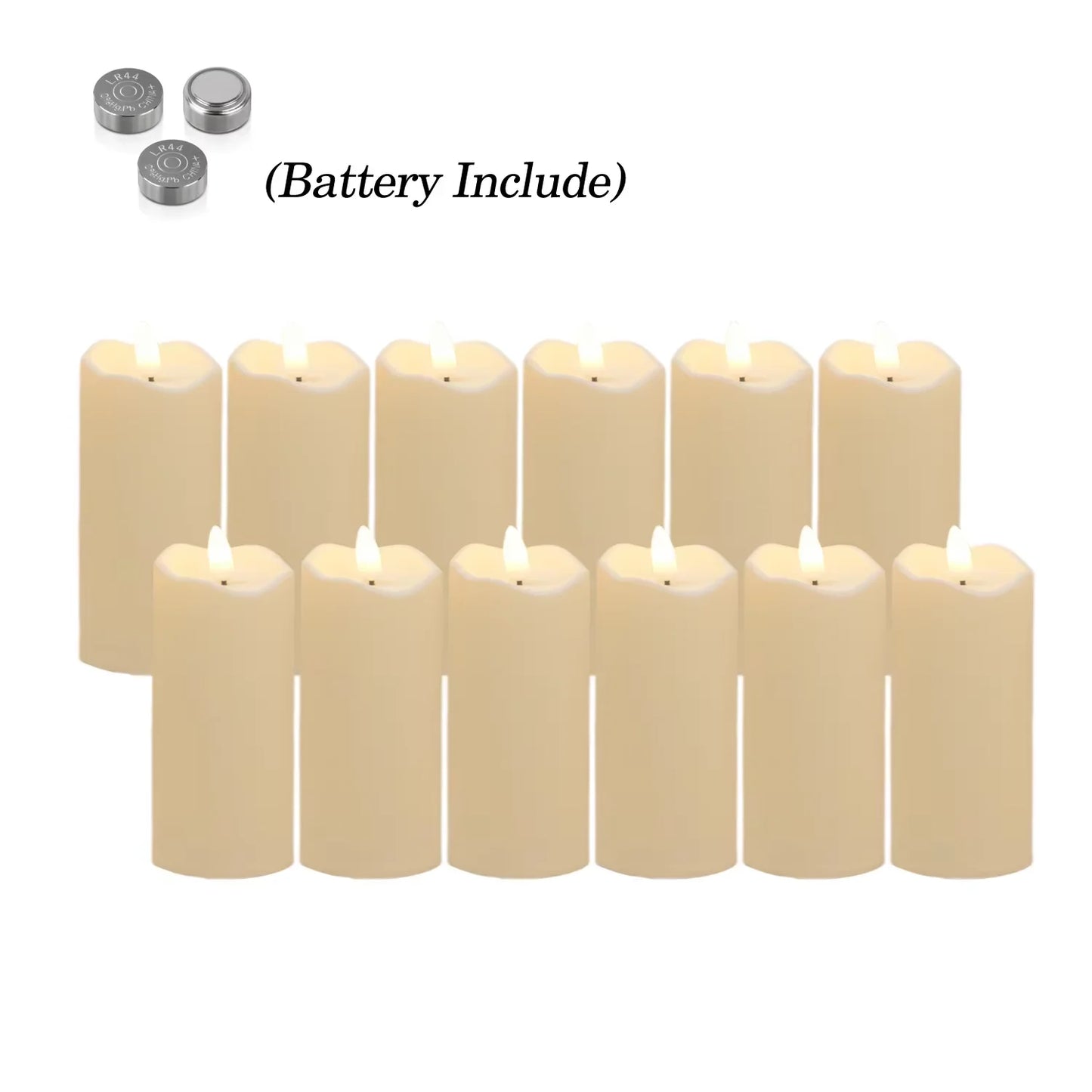 Flameless Candles with Battery LED Candle Decorative Pillar Candles Fake Plastic Candles Battery Operated Home Wedding Concert
