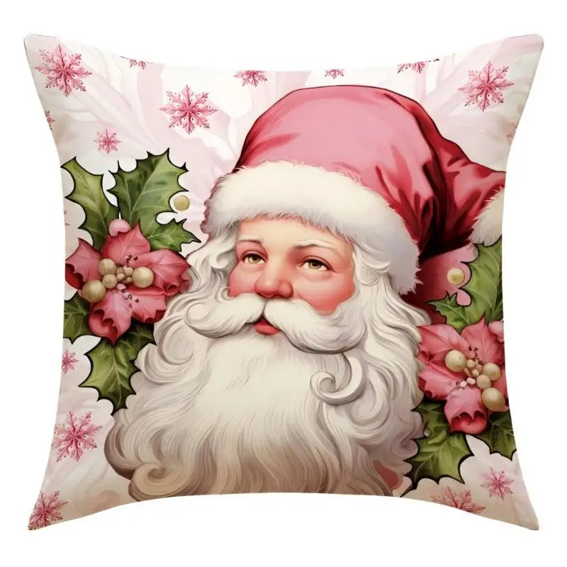 Christmas Decoration Christmas Cushion Cover Pillowcase For Home Xmas Tree Snowman Printed Pillow Case 2026 New Year Ornament