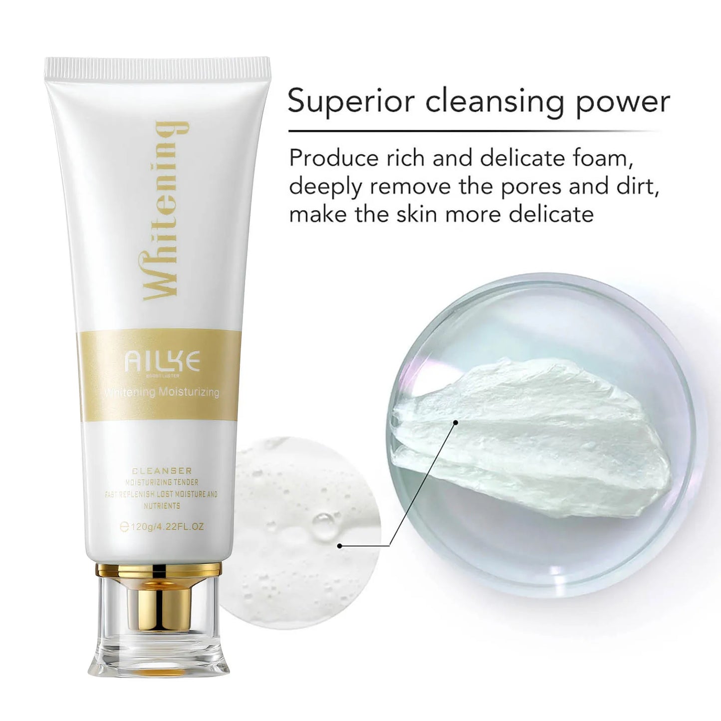 AILKE Anti-Aging Wrinkle Whitening Skin Care Face Cream With Collagen Rose Moisturizing Brightening Women Facial Korean Cosmetic