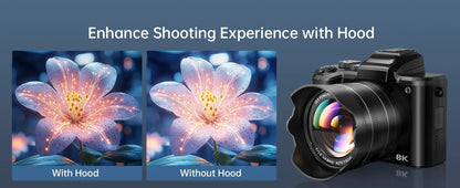 8K Digital Camera for Photography Autofocus WiFi 88MP Vlogging Camera with Dual-Lens 16X Digital Zoom Touch Screen Travel Camera