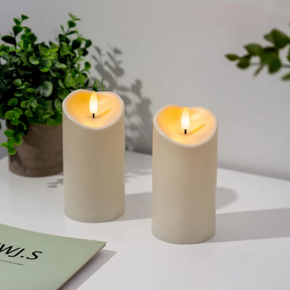 Flameless Candles with Battery LED Candle Decorative Pillar Candles Fake Plastic Candles Battery Operated Home Wedding Concert