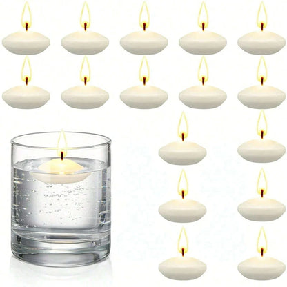 6/10/16Pcs Unscented Discs Candles Floating For Valentine's Day Party Wedding Home Bathtub Decor Romantic Confession Candlelight