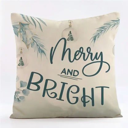 Christmas Decoration Christmas Cushion Cover Pillowcase For Home Xmas Tree Snowman Printed Pillow Case 2026 New Year Ornament