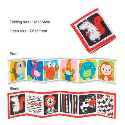 Sensory Cloth Book Baby Toys 0 12 Months Newborn Bed Crib Bumper Black and White Animal Quiet Books Montessori Baby Book Toys