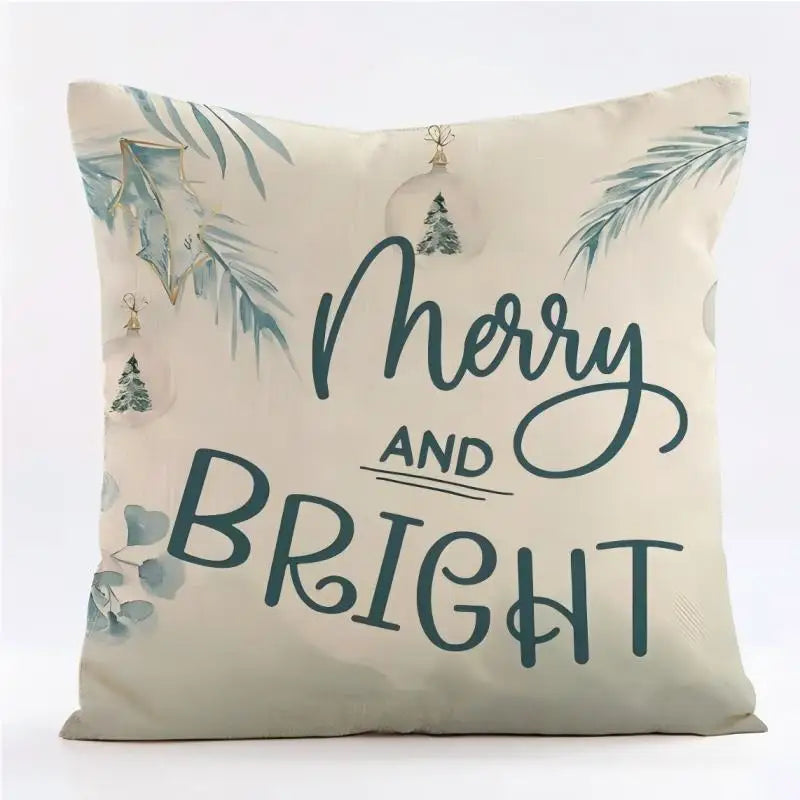 Christmas Decoration Christmas Cushion Cover Pillowcase For Home Xmas Tree Snowman Printed Pillow Case 2026 New Year Ornament