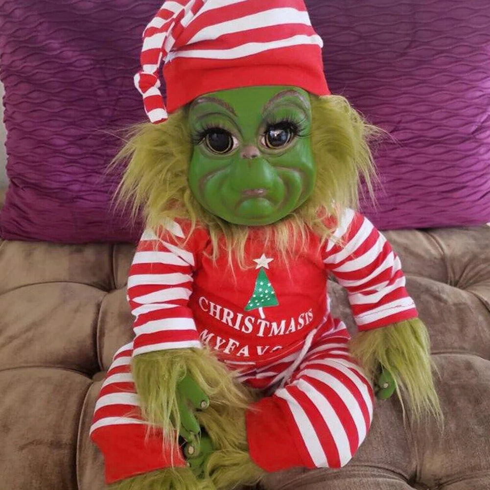 Christmas Plush Doll Green Monster Doll Christmas Grinch Baby Toys Soft Christmas Decorations Plush Toy Children Doll Xmas Decor