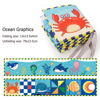 Sensory Cloth Book Baby Toys 0 12 Months Newborn Bed Crib Bumper Black and White Animal Quiet Books Montessori Baby Book Toys