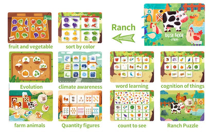 Quiet Busy Book Baby Montessori Material Toys Sticker Paste Matching Game Toddler Cognition Toy Book Kids Early Educational Toys