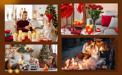 Flameless Candles with Battery LED Candle Decorative Pillar Candles Fake Plastic Candles Battery Operated Home Wedding Concert