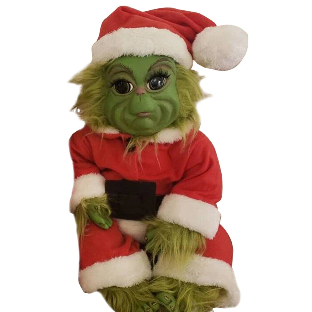 Christmas Plush Doll Green Monster Doll Christmas Grinch Baby Toys Soft Christmas Decorations Plush Toy Children Doll Xmas Decor