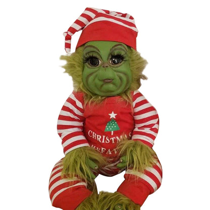 Christmas Plush Doll Green Monster Doll Christmas Grinch Baby Toys Soft Christmas Decorations Plush Toy Children Doll Xmas Decor