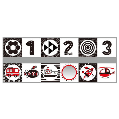 Sensory Cloth Book Baby Toys 0 12 Months Newborn Bed Crib Bumper Black and White Animal Quiet Books Montessori Baby Book Toys