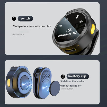 Original Wireless Lapel Microphone USB-C/iOS Lavalier Mic Noise Cancel 164Ft Range For Android/Iphone/Camera/PC/Laptop