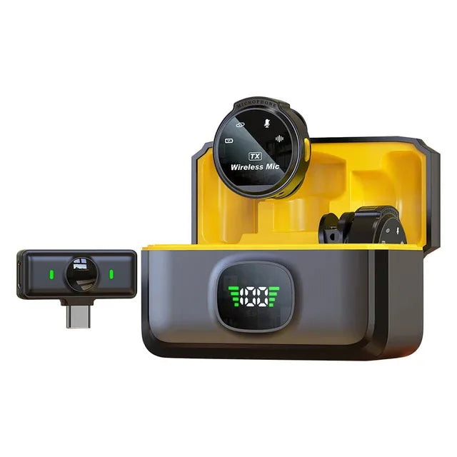 Original Wireless Lapel Microphone USB-C/iOS Lavalier Mic Noise Cancel 164Ft Range For Android/Iphone/Camera/PC/Laptop