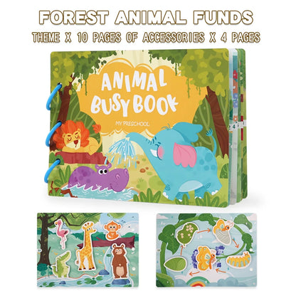 Quiet Busy Book Baby Montessori Material Toys Sticker Paste Matching Game Toddler Cognition Toy Book Kids Early Educational Toys