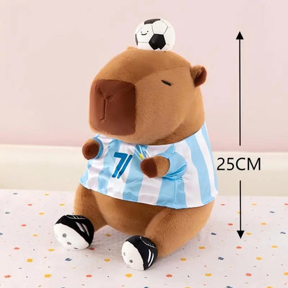 25/35cm Capybara Plush Toys Cartoon Sport Theme Basketball Football Capybara Stuffed Dolls Soft Pillow Room Decor Birthday Gifts