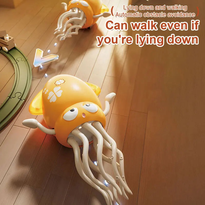 1Pc funny Dancing Octopus toy Crawling Auto-sensing Avoiding Obstacles Electronic Pet With Music Light Kids Christmas Gifts